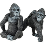 Woodside Gorilla Family Garden Ornaments | Realistic Resin Garden Décor