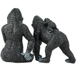 Woodside Gorilla Family Garden Ornaments | Realistic Resin Garden Décor
