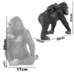 Woodside Gorilla Family Garden Ornaments | Realistic Resin Garden Décor