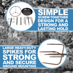 Woodside Vintage Garden Metal Bird Bath & Feeder | Ground Spikes