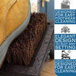 Woodside Vintage Cast Iron Boot Scraper Jack Brush | Boot Cleaner