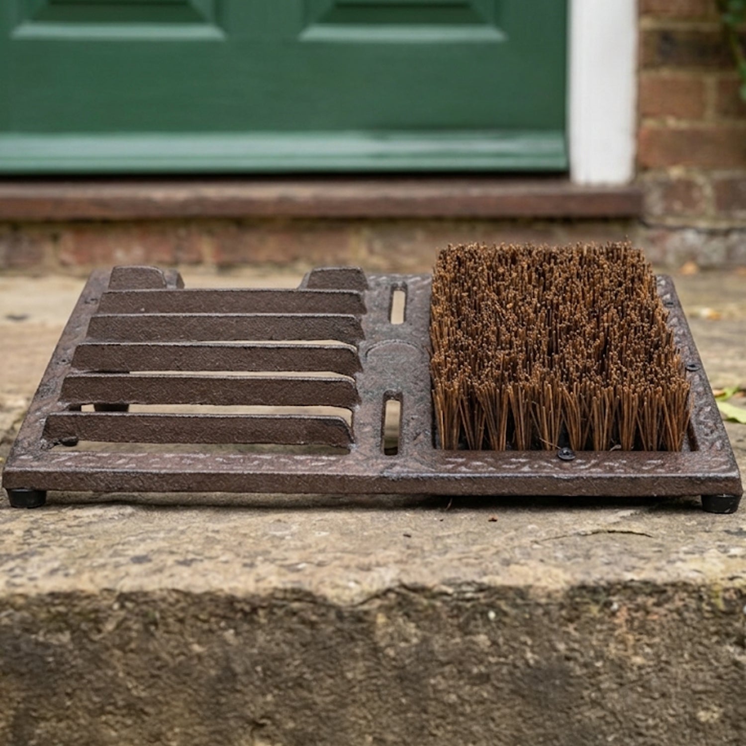 Woodside Vintage Cast Iron Boot Scraper Jack Brush | Boot Cleaner