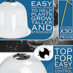 Woodside Garden Plant Bell Cloche 20 Pack | Plant Protection Covers with Adjustable Vent & Grounding Spikes
