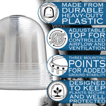 Woodside Garden Plant Bell Cloche 10 Pack | Plant Protection Covers with Adjustable Vent & Grounding Spikes