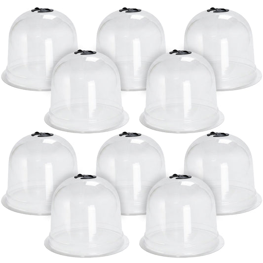 Woodside Garden Plant Bell Cloche 10 Pack | Plant Protection Covers with Adjustable Vent & Grounding Spikes