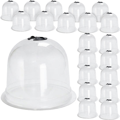 Woodside Garden Plant Bell Cloche 20 Pack | Plant Protection Covers with Adjustable Vent & Grounding Spikes