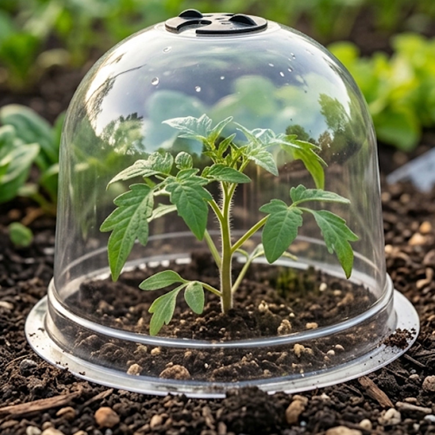 Woodside Garden Plant Bell Cloche 10 Pack | Plant Protection Covers with Adjustable Vent & Grounding Spikes