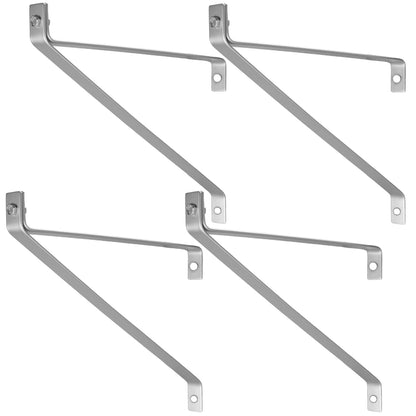 Woodside Aluminium Greenhouse Shelving Brackets 4 Pack | Heavy Duty Metal Shelf Supports