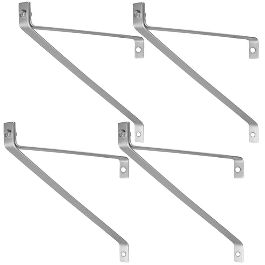 Woodside Aluminium Greenhouse Shelving Brackets 4 Pack | Heavy Duty Metal Shelf Supports