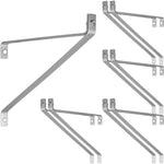 Woodside Aluminium Greenhouse Shelving Brackets 8 Pack | Heavy Duty Metal Shelf Supports