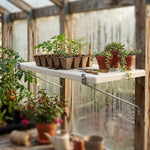 Woodside Aluminium Greenhouse Shelving Brackets 4 Pack | Heavy Duty Metal Shelf Supports