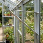 Woodside Aluminium Greenhouse Shelving Brackets 8 Pack | Heavy Duty Metal Shelf Supports
