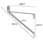 Woodside Aluminium Greenhouse Shelving Brackets 4 Pack | Heavy Duty Metal Shelf Supports