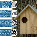 Woodside Wooden Squirrel Nest Box with Metal Roof | Large Garden Squirrel Habitat