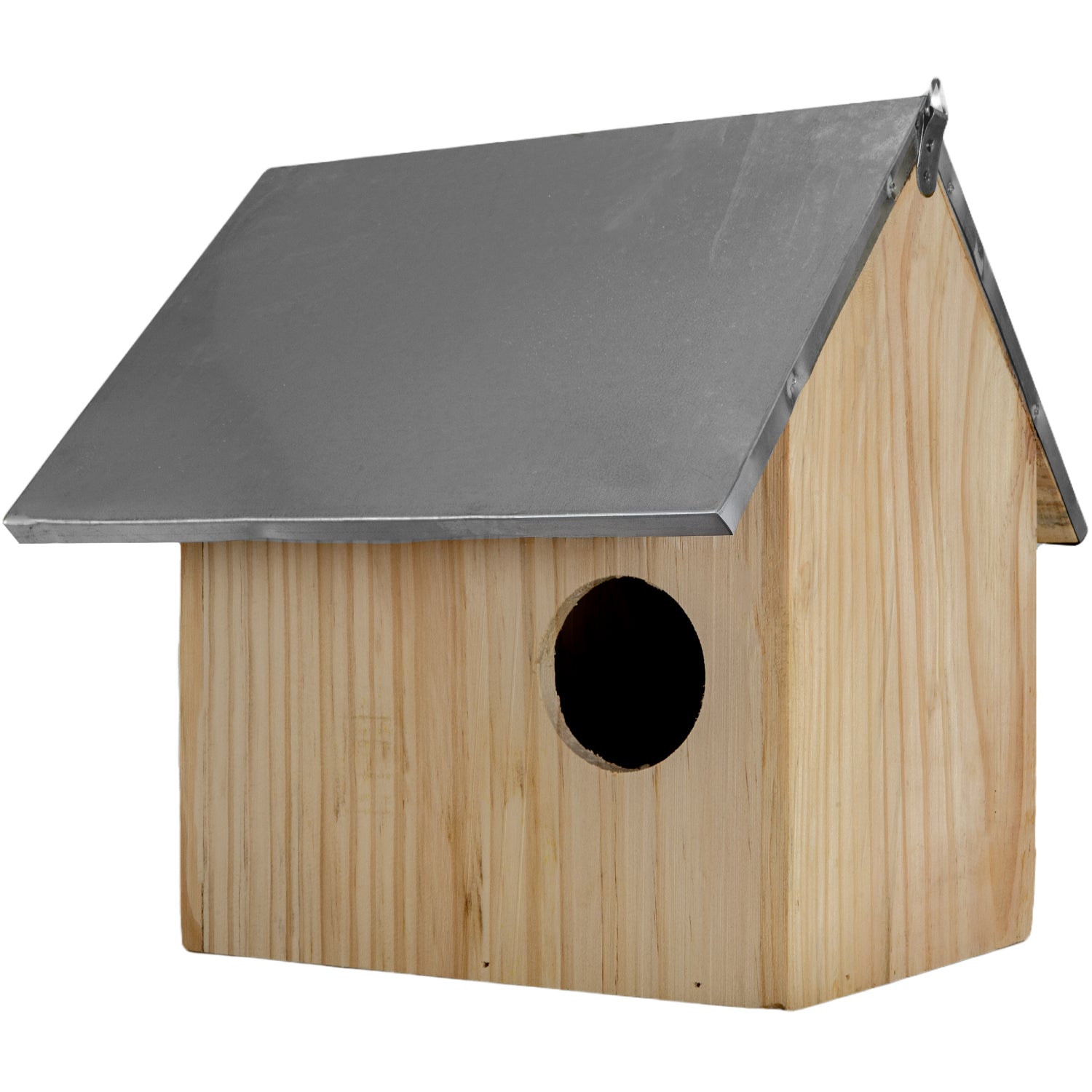 Woodside Wooden Squirrel Nest Box with Metal Roof | Large Garden Squirrel Habitat