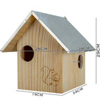 Woodside Wooden Squirrel Nest Box with Metal Roof | Large Garden Squirrel Habitat