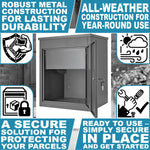 Woodside Outdoor Parcel Delivery Drop Box | Large Capacity Secure Home & Garden Post Box