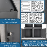 Woodside Outdoor Parcel Delivery Drop Box | Large Capacity Secure Home & Garden Post Box