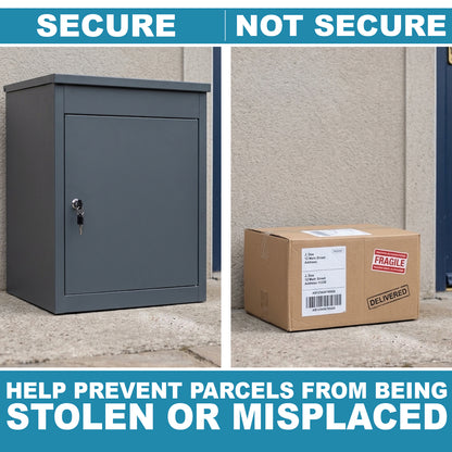 Woodside Outdoor Parcel Delivery Drop Box | Large Capacity Secure Home & Garden Post Box