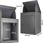 Woodside Outdoor Parcel Delivery Drop Box | Large Capacity Secure Home & Garden Post Box