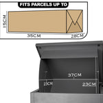 Woodside Outdoor Parcel Delivery Drop Box | Large Capacity Secure Home & Garden Post Box