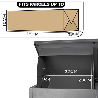 Woodside Outdoor Parcel Delivery Drop Box | Large Capacity Secure Home & Garden Post Box