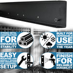 Woodside Black Fence Trellis Extension Arms 10 Pack | 120 Screws Included