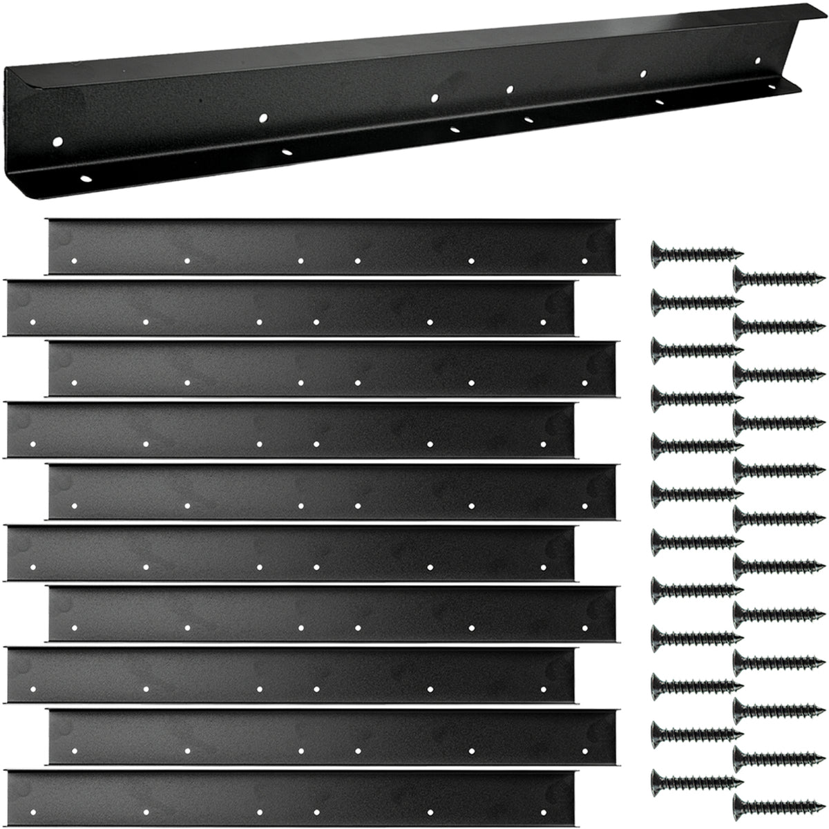 Woodside Black Fence Trellis Extension Arms 10 Pack | 120 Screws Included