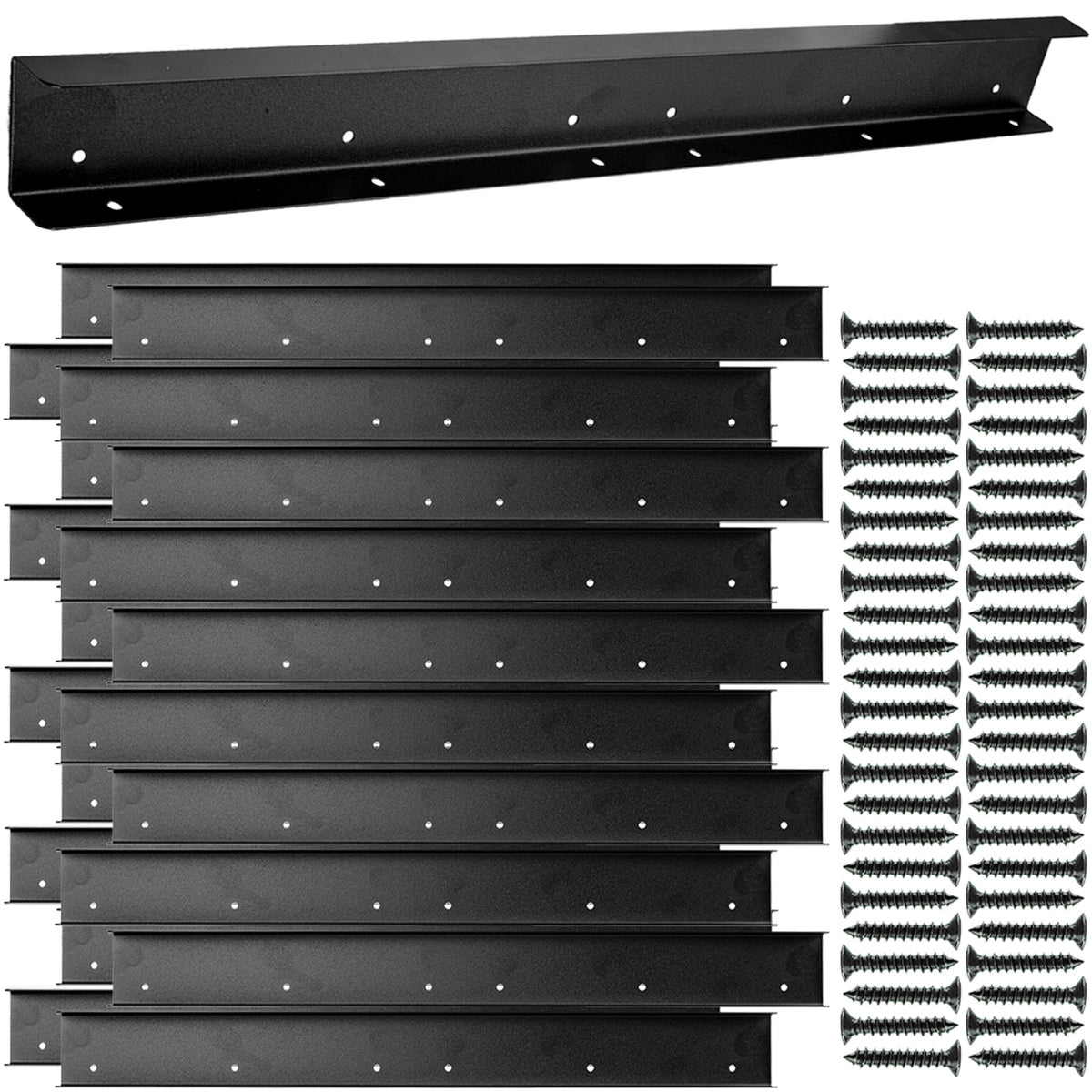 Woodside Black Fence Trellis Extension Arms 20 Pack | 240 Screws Included