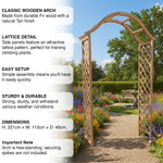 Woodside Keswick Wooden Trellis Garden Arch