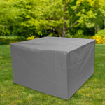 Woodside Heavy Duty Waterproof Garden Rattan Cube Set Cover GREY 120x120x74cm