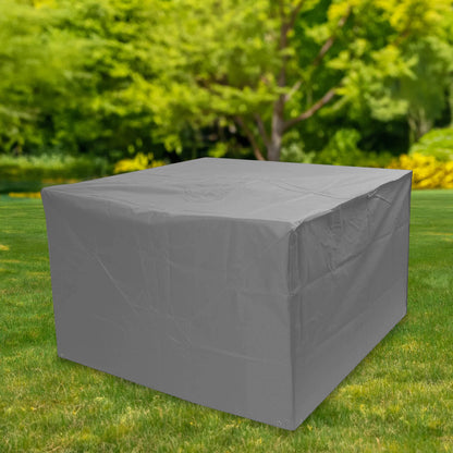 Woodside Heavy Duty Waterproof Garden Rattan Cube Set Cover GREY 120x120x74cm