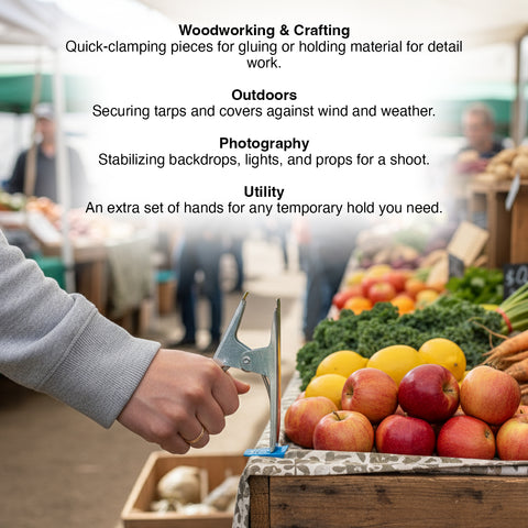 Woodside Pack Of 24 Heavy Duty Spring Clamps Market Stall Tarpaulin Clips New