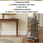 Woodside Ornate Vintage Cast Iron Umbrella/Walking Stick Stand