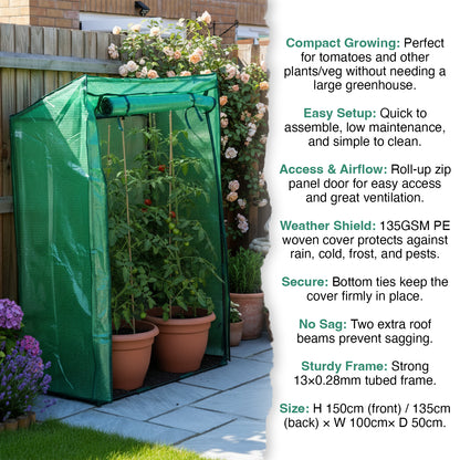 Woodside Tomato Garden Growhouse/Greenhouse With Reinforced Cover & Frame