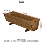 Woodside Sutton Wooden Garden Planter Plant/Flower Trough Container Box