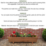 Woodside Sutton Wooden Garden Planter Plant/Flower Trough Container Box