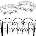Woodside Decorative Garden Border Lawn Edging Steel Fence 10 Pack - 4.5m Total Length