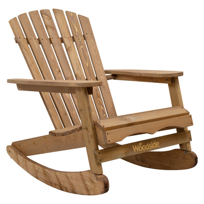 Woodside 2 Pack Adirondack Rocking Chairs – Wooden Outdoor Garden & Patio Furniture