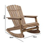 Woodside 2 Pack Adirondack Rocking Chairs – Wooden Outdoor Garden & Patio Furniture