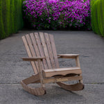 Woodside 2 Pack Adirondack Rocking Chairs – Wooden Outdoor Garden & Patio Furniture