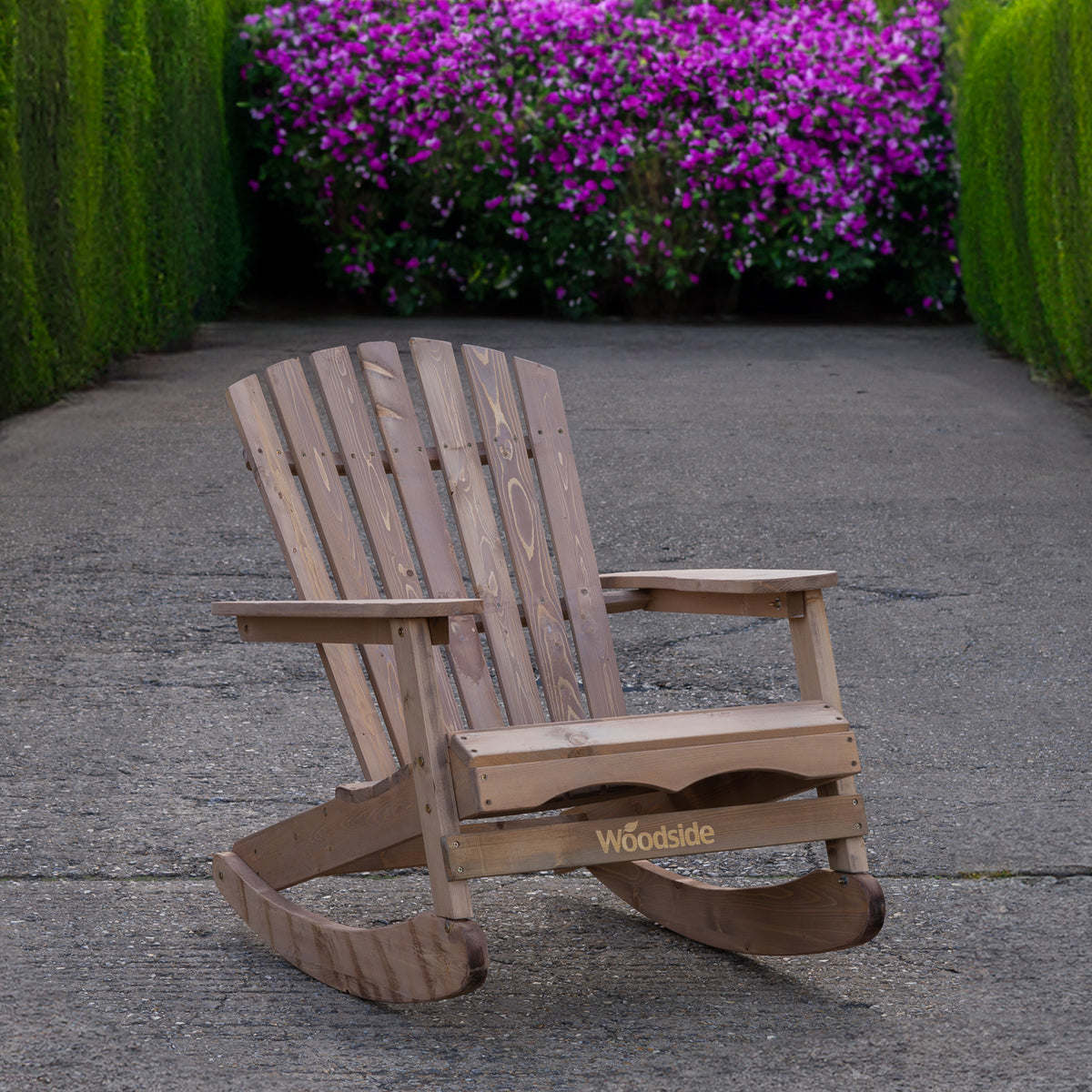 Woodside 2 Pack Adirondack Rocking Chairs – Wooden Outdoor Garden & Patio Furniture