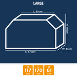 Woodside Black Premium Waterproof Garden Barbecue/BBQ Grill Cover