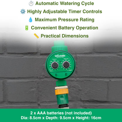 Woodside Automatic Electronic Water Timer For Garden Watering Irrigation System