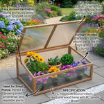 Woodside Outdoor Wooden Plant Flower Vegetable Cold Frame Growhouse