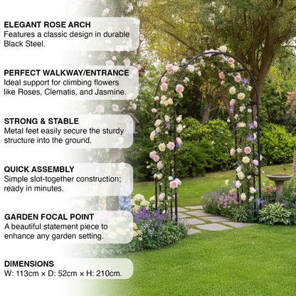 Woodside Ingworth Decorative Metal Garden Rose Arch