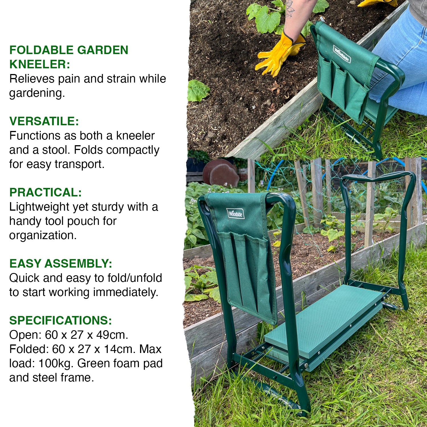 Woodside Foldable Garden Kneeler
