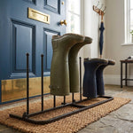 Woodside Steel Wellington Boot Rack 4 Pairs Walking Shoe Storage Stand