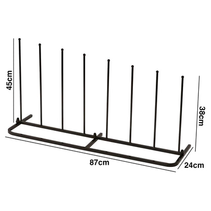 Woodside Steel Wellington Boot Rack 4 Pairs Walking Shoe Storage Stand