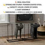 Woodside Steel Wellington Boot Rack 4 Pairs Walking Shoe Storage Stand